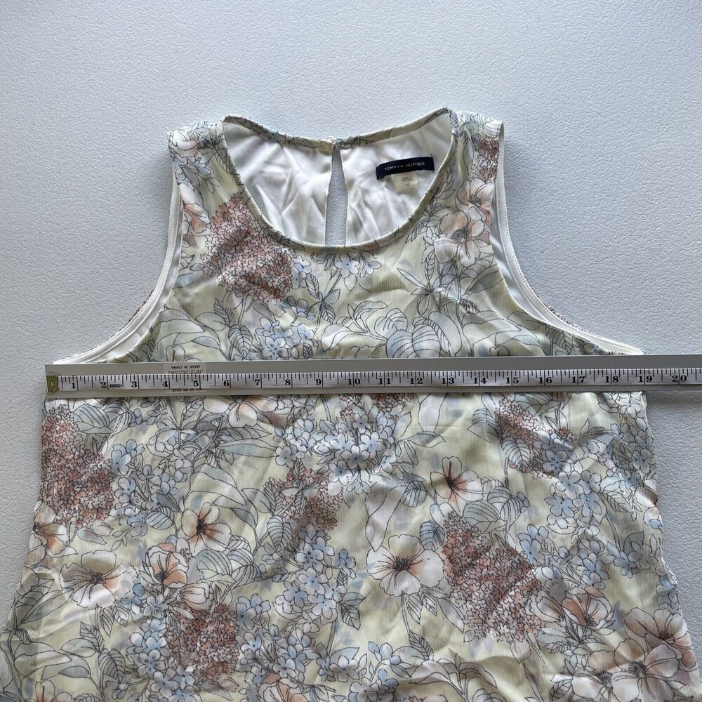 Tommy Hilfiger Women’s 10 Trapeze Sundress Dress Floral Print Sleeveless Keyhole - Picture 9 of 12